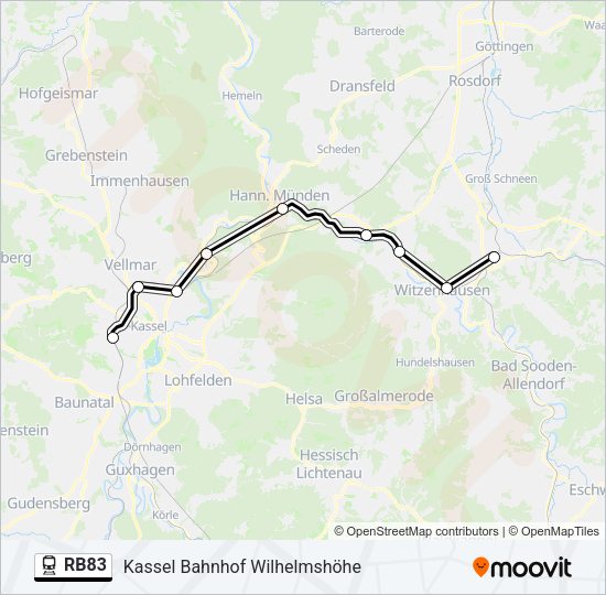 RB83 Train Line Map