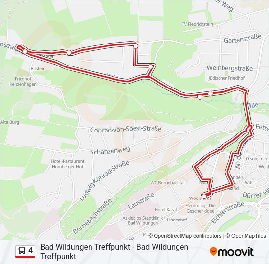 4 Bus Line Map