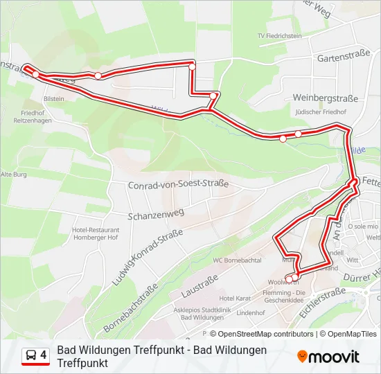 4 Bus Line Map