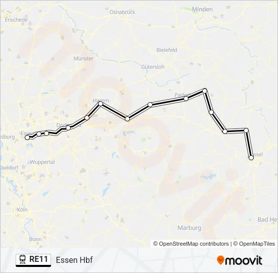 RE11 Train Line Map