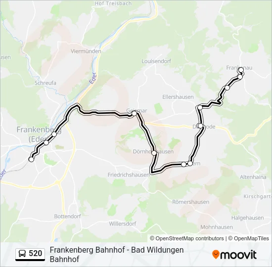 520 Bus Line Map
