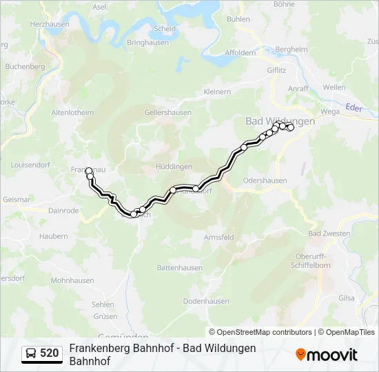 520 Bus Line Map