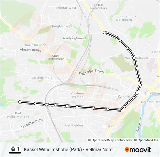 1 Light Rail Line Map