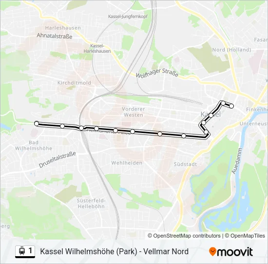 1 Light Rail Line Map