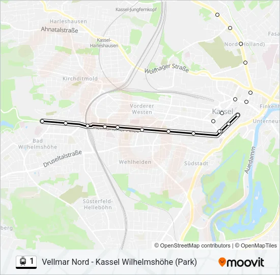 1 Light Rail Line Map