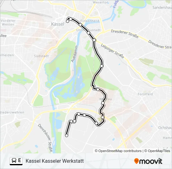 E Bus Line Map