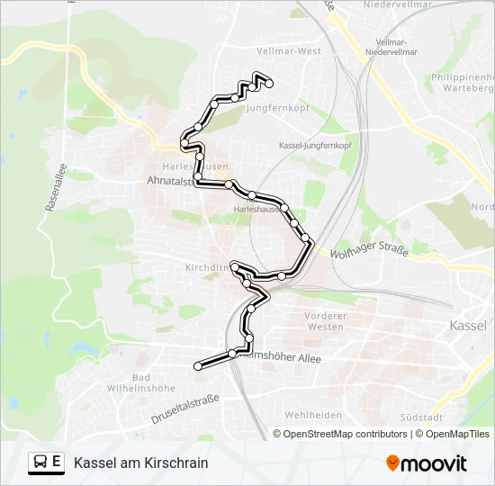 E Bus Line Map