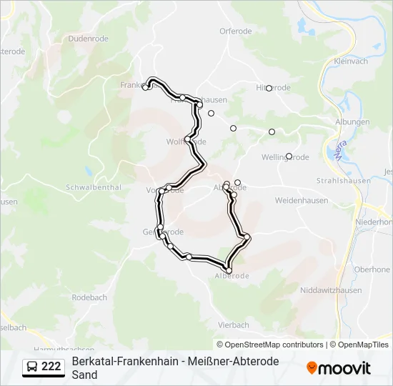 222 Bus Line Map