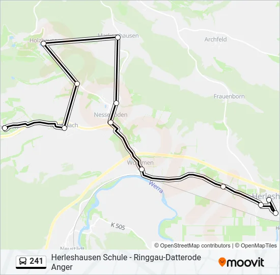 241 Bus Line Map