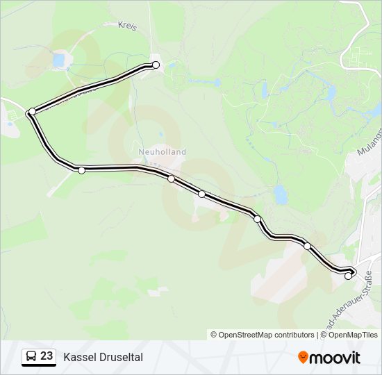 Автобус 23: карта маршрута