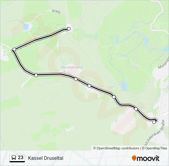 23 Bus Line Map