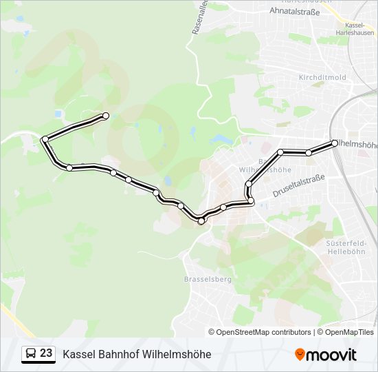 Автобус 23: карта маршрута