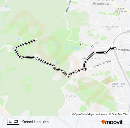 Автобус 23: карта маршрута