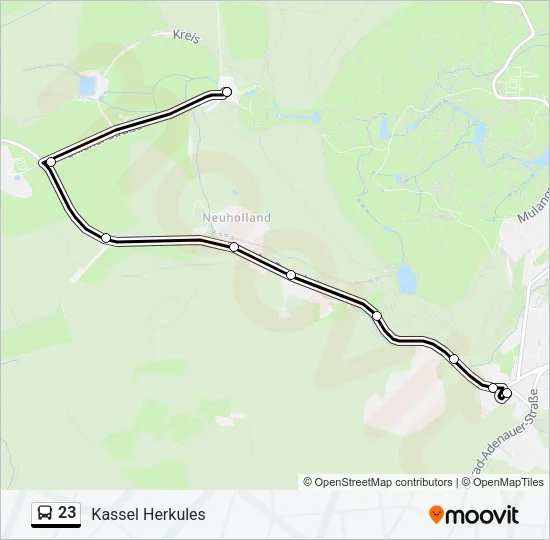 23 Bus Line Map