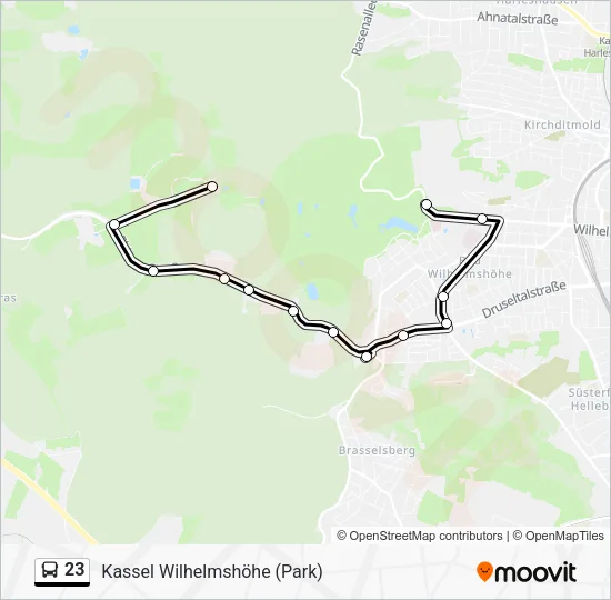 Автобус 23: карта маршрута
