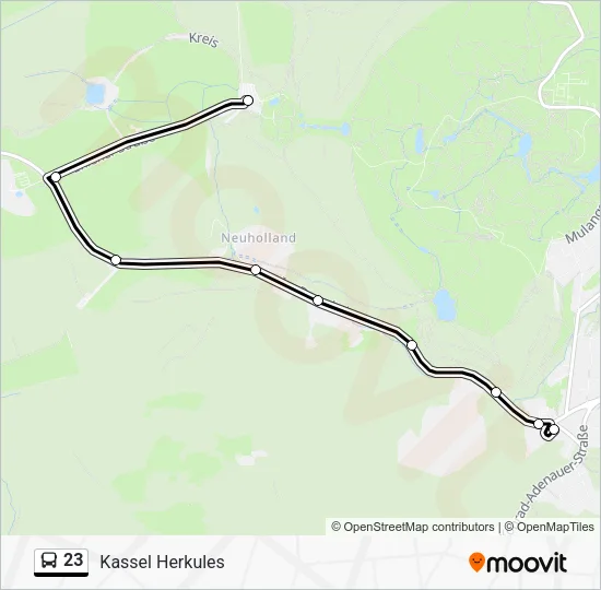 Автобус 23: карта маршрута