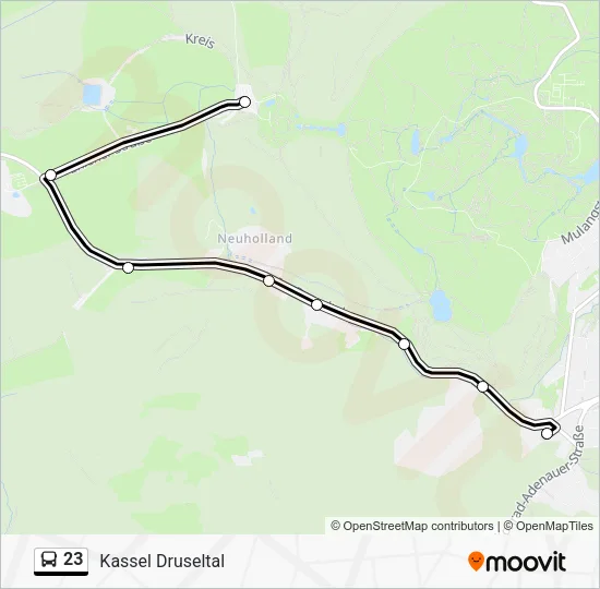 Автобус 23: карта маршрута