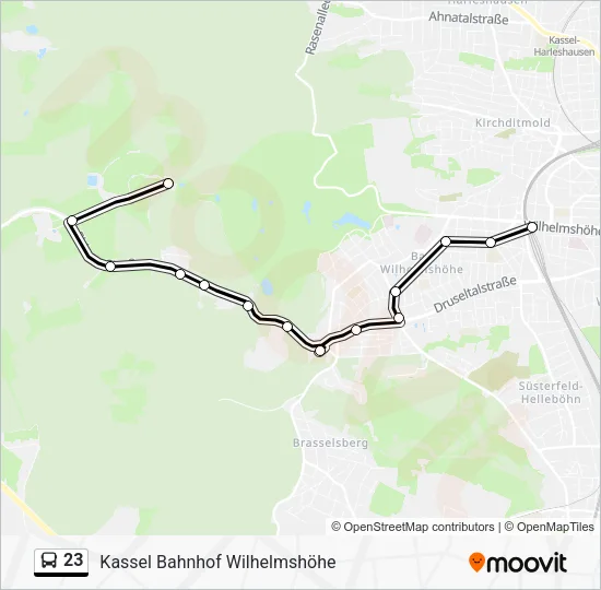 Автобус 23: карта маршрута