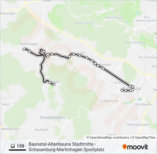 159 Bus Line Map