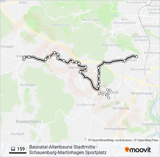 159 Bus Line Map