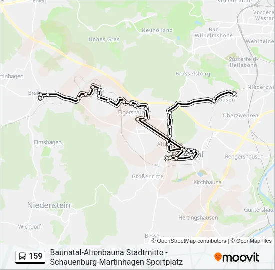 159 Bus Line Map