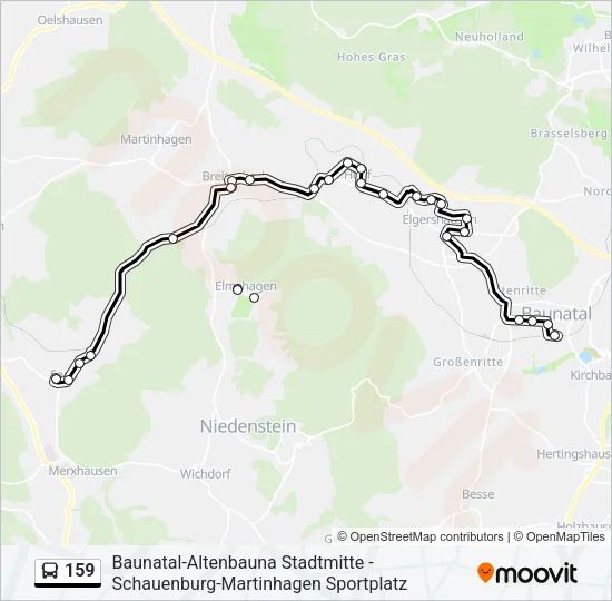 159 Bus Line Map
