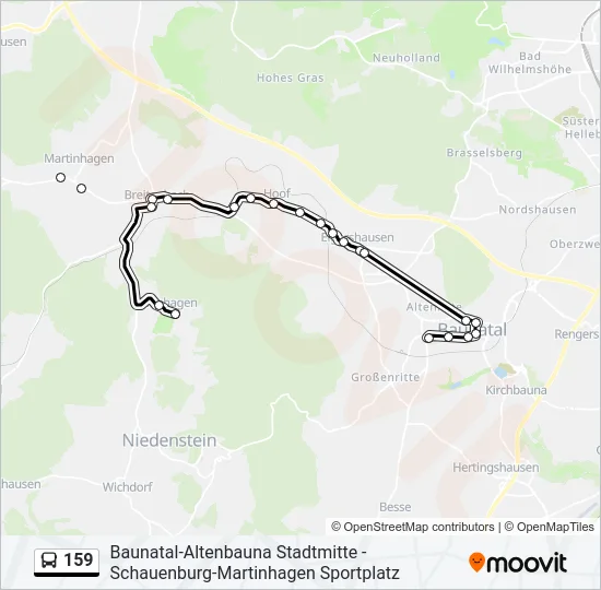 159 Bus Line Map