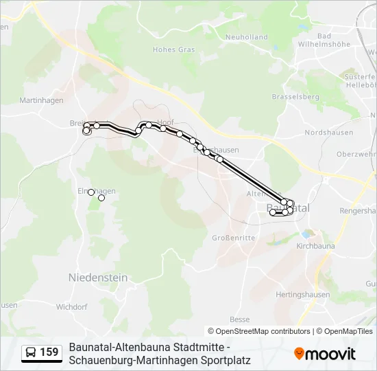 159 Bus Line Map