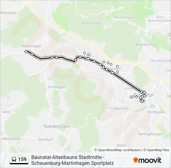 159 Bus Line Map
