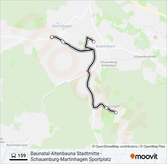 Автобус 159: карта маршрута