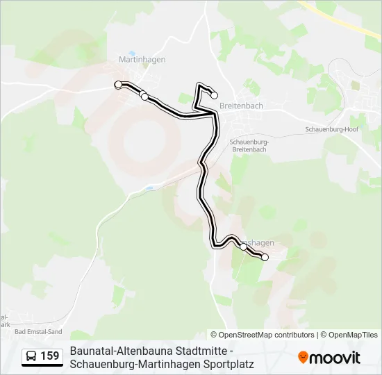 159 Bus Line Map
