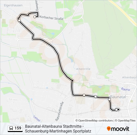 Автобус 159: карта маршрута