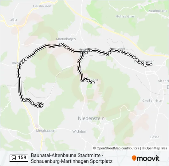 159 Bus Line Map