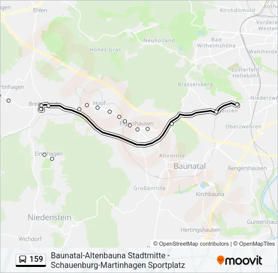 159 Bus Line Map