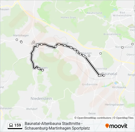 159 Bus Line Map