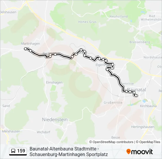 159 Bus Line Map