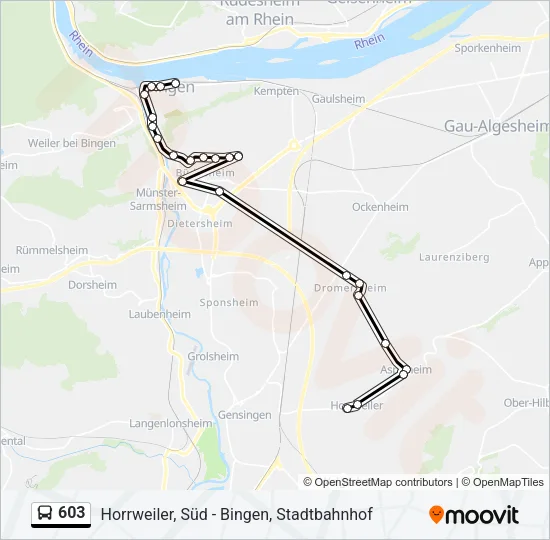 603 Bus Line Map