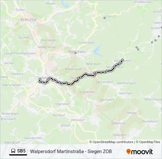 SB5 Bus Line Map