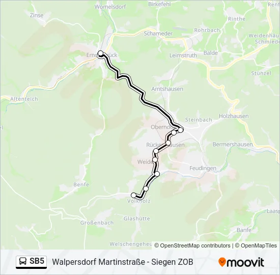 SB5 Bus Line Map