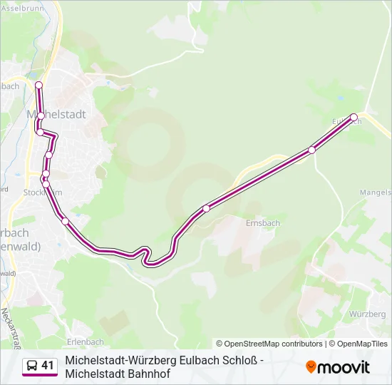 41 Bus Line Map