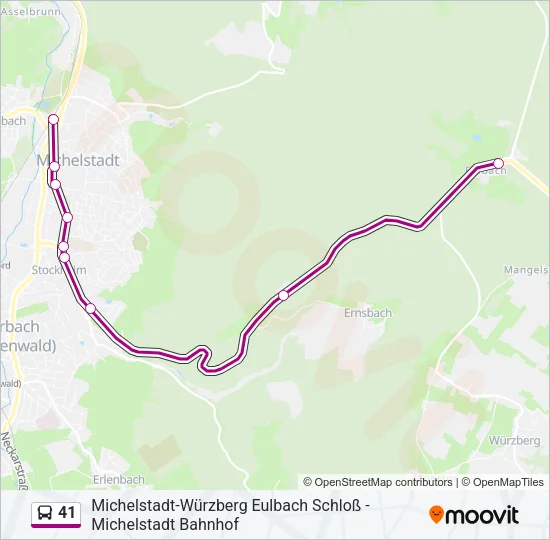 41 Bus Line Map