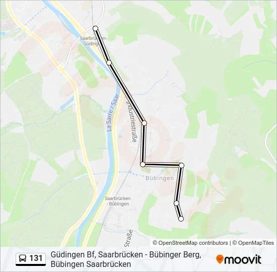131 Bus Line Map
