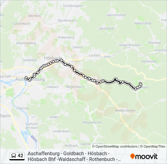 42 Bus Line Map