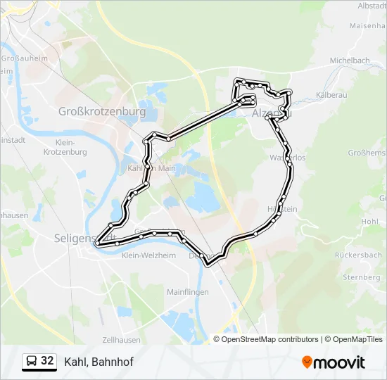 32 Bus Line Map