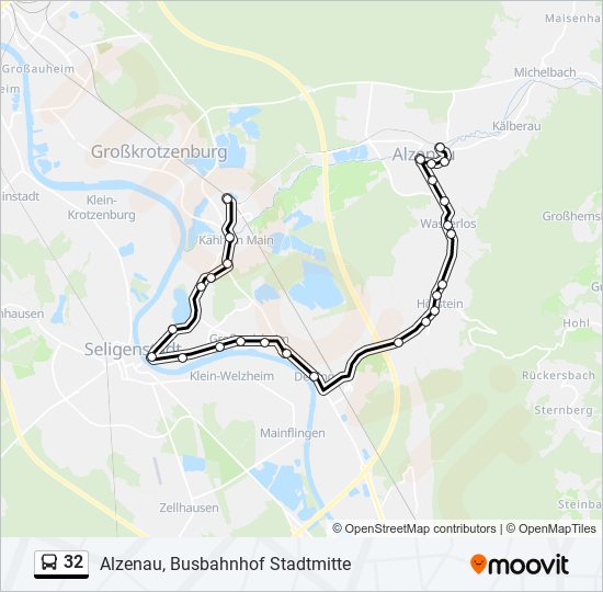 Buslinie 32 Karte