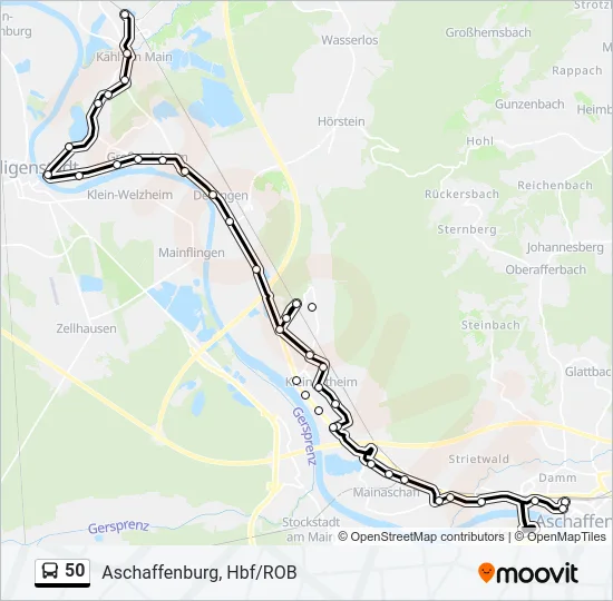 50 Bus Line Map