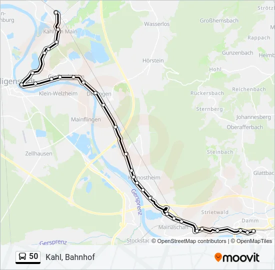 50 Bus Line Map
