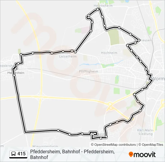 415 Bus Line Map
