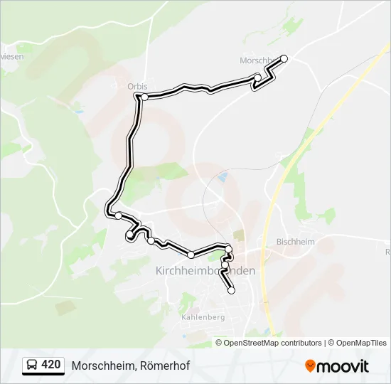 420 Bus Line Map