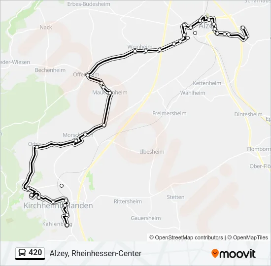 420 Bus Line Map